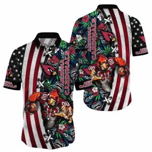 Patriotic Pride American Flag Arizona Cardinals Hawaiian Shirt