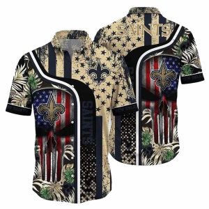 Patriotic Pride New Orleans Saints Hawaiian Shirt Star Spangled Fan Style