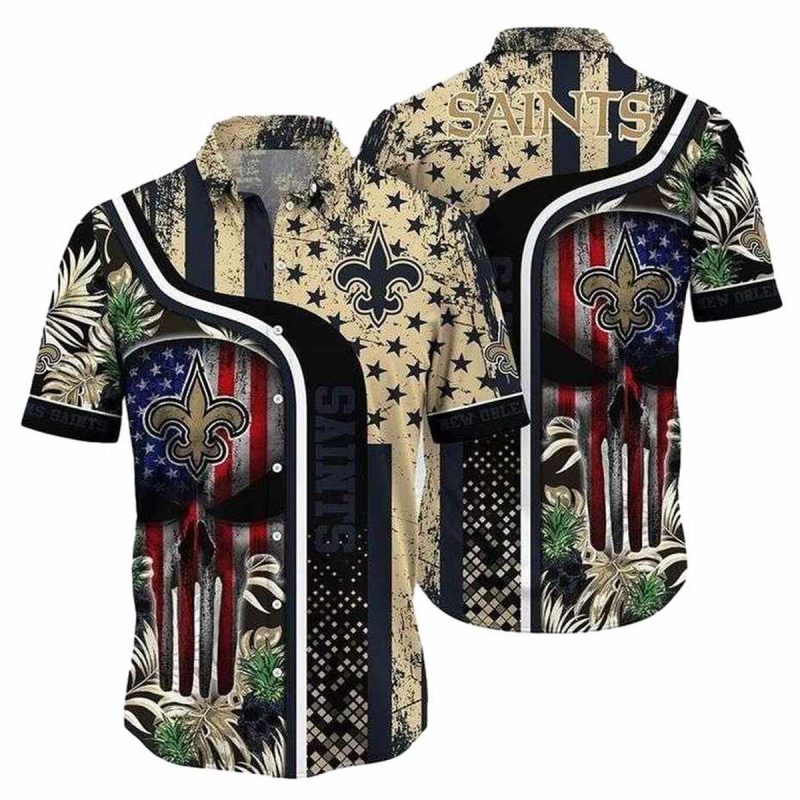 Patriotic Pride New Orleans Saints Hawaiian Shirt Star Spangled Fan Style 1