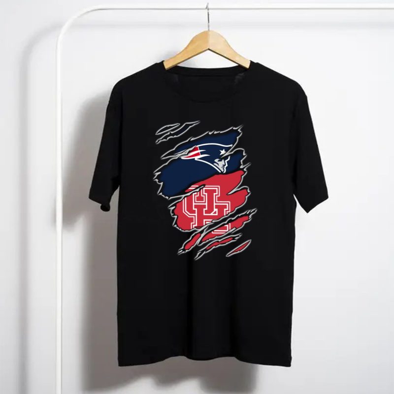 Patriots And Houston Cougars Logo Fusion T Shirt T Shirt 1