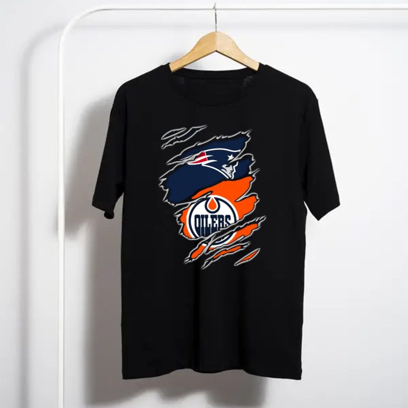 Patriots And Oilers Logo Mashup T Shirt T Shirt 1
