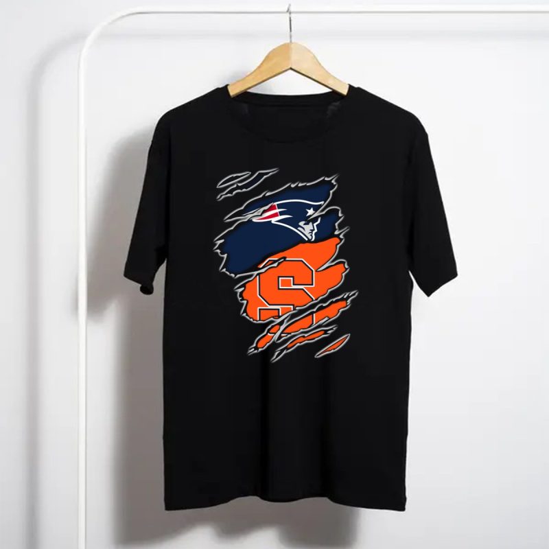 Patriots And Syracuse Torn T Shirt T Shirt 1