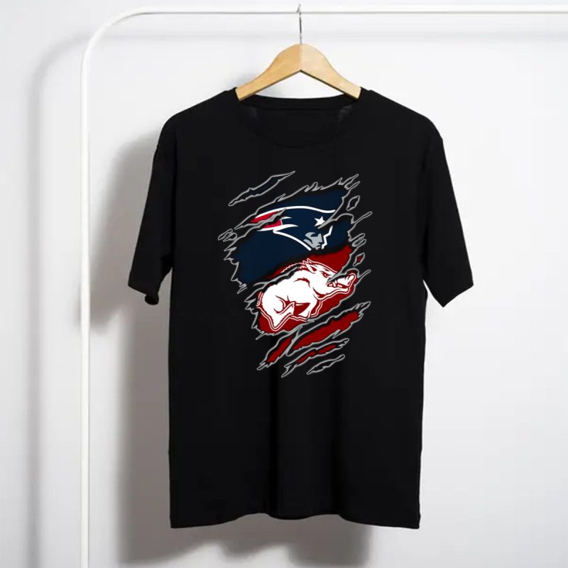 Patriots Arkansas Razorbacks Dual Logo Claw T Shirt T Shirt 1