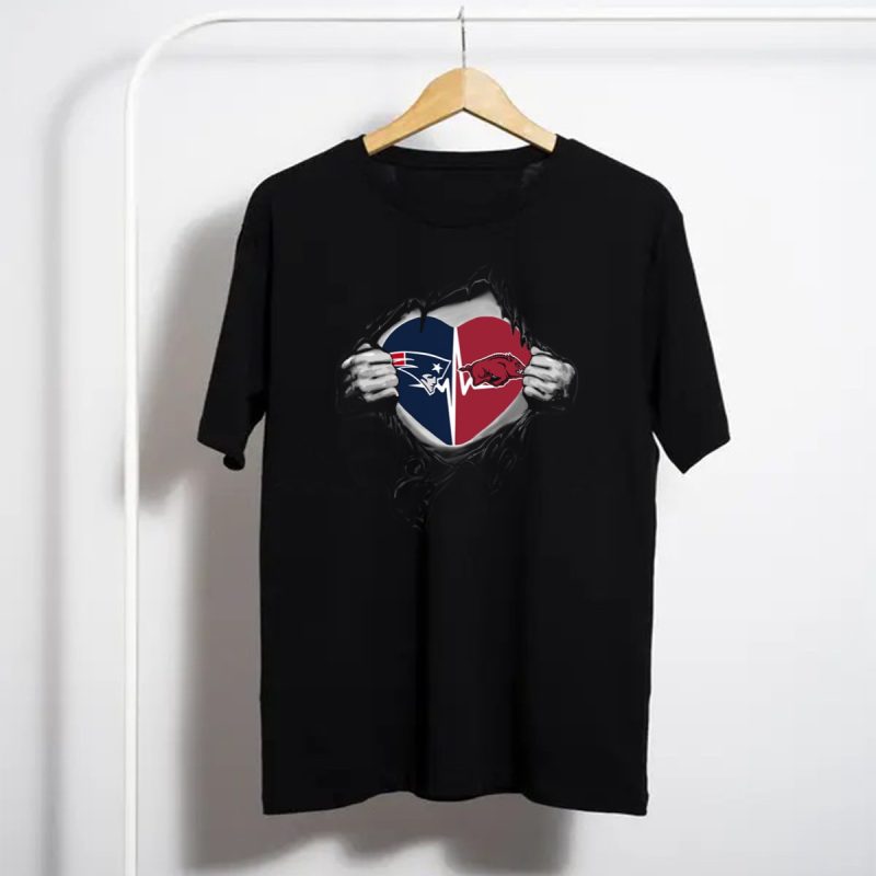 Patriots Arkansas Razorbacks Heart T Shirt T Shirt 1