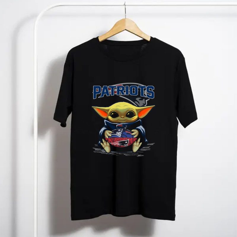 Patriots Baby Yoda With New England Football T Shirt T Shirt 1