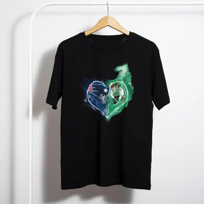 Patriots Boston Celtics Heart Smoke T Shirt T Shirt 1