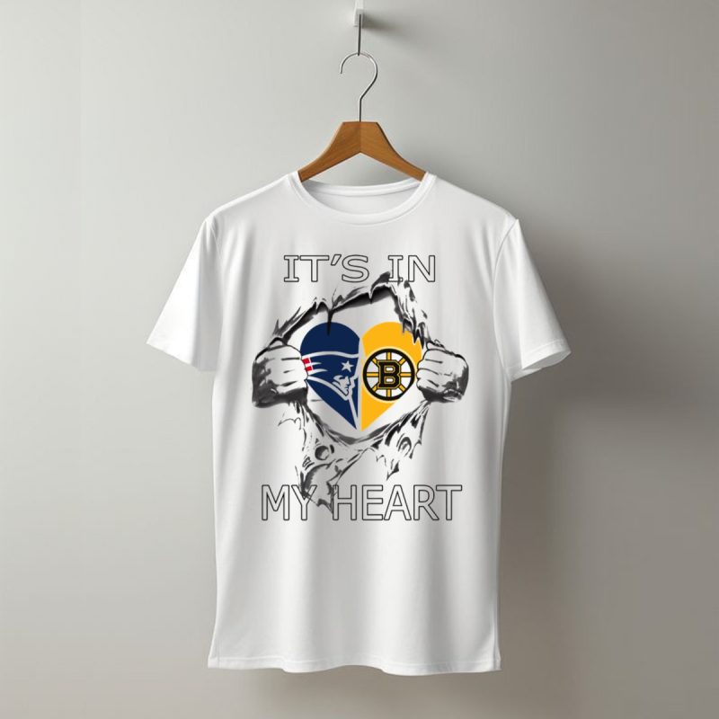 Patriots Bruins Heart Logos Its In My Heart T Shirt T Shirt 1