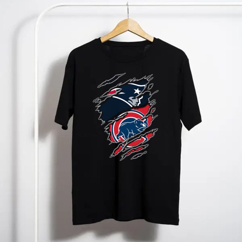 Patriots Cubs Dual Team Spirit Combination T Shirt T Shirt 1