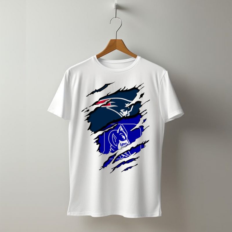 Patriots Duke Blue Devils Football Collaboration T Shirt T Shirt 1