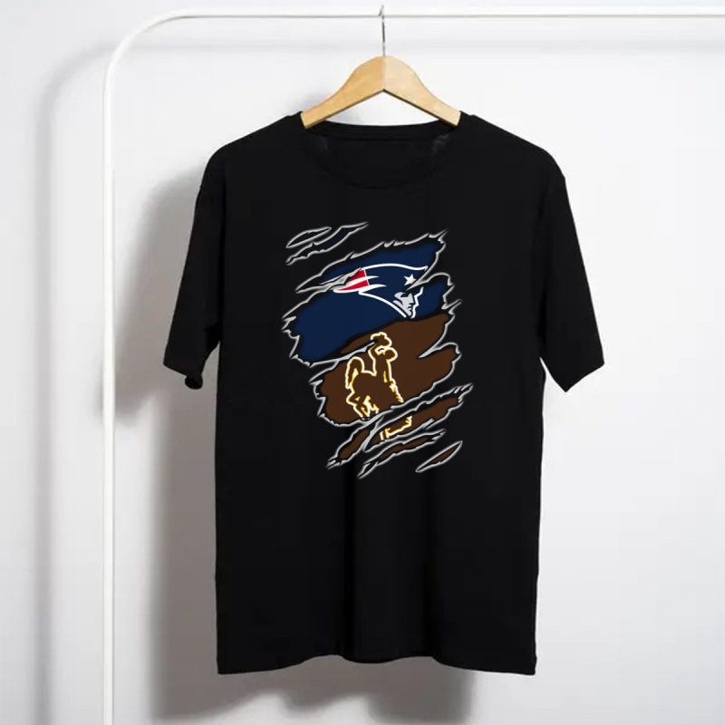 Patriots Logo And Wyoming Cowboy Symbol Fusion T Shirt T Shirt 1
