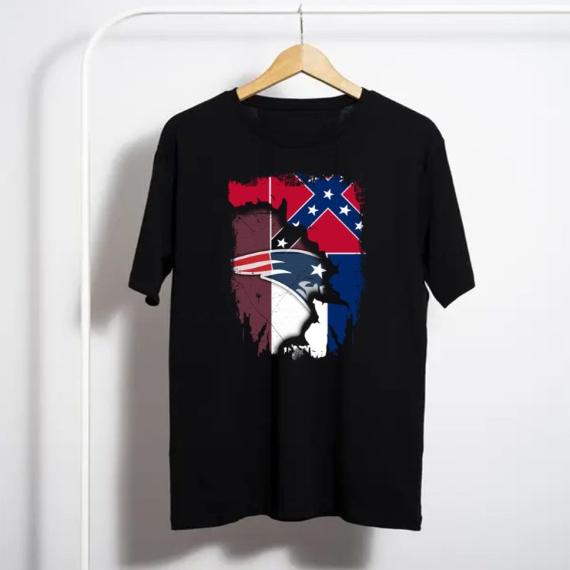 Patriots Logo Over Mississippi With Confederate Flag Background T Shirt T Shirt 1