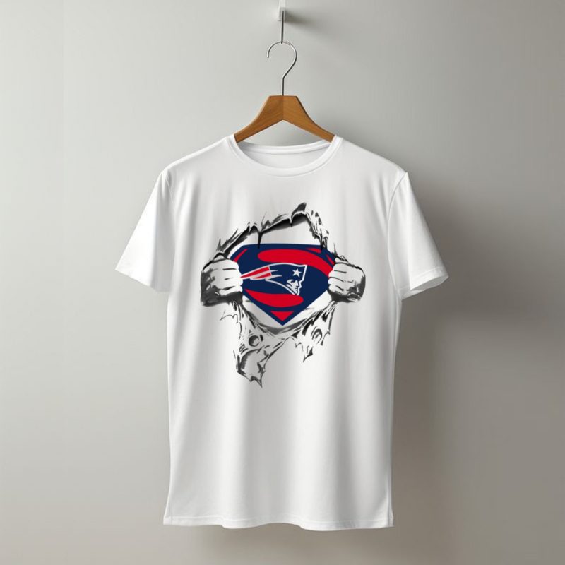 Patriots Logo Superhero Emblem With Tearing Hands T Shirt T Shirt 1