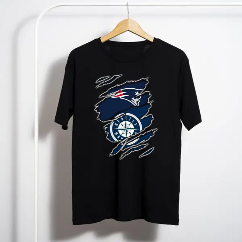Patriots Logo With Seattle Mariners Emblem T Shirt T Shirt 1