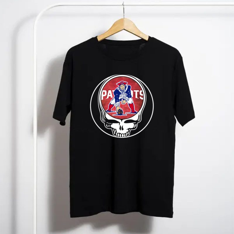 Patriots New England Skull Grateful Dead T Shirt T Shirt 1