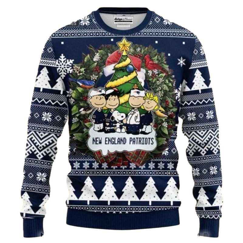 Patriots Peanuts Snoopy Ugly Sweater 1