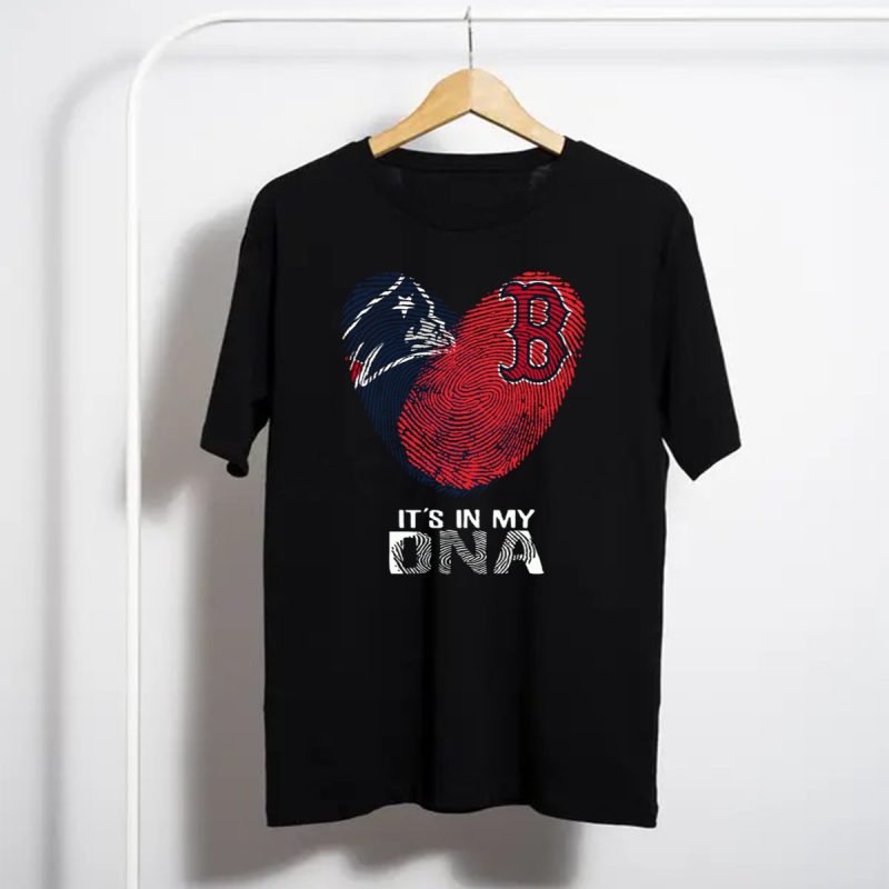 Patriots Red Sox Heart Its In My Dna T Shirt T Shirt 1