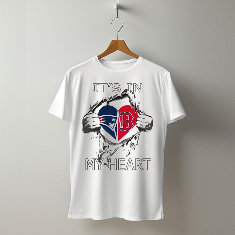 Patriots Red Sox Heart Its In My Heart T Shirt T Shirt 1