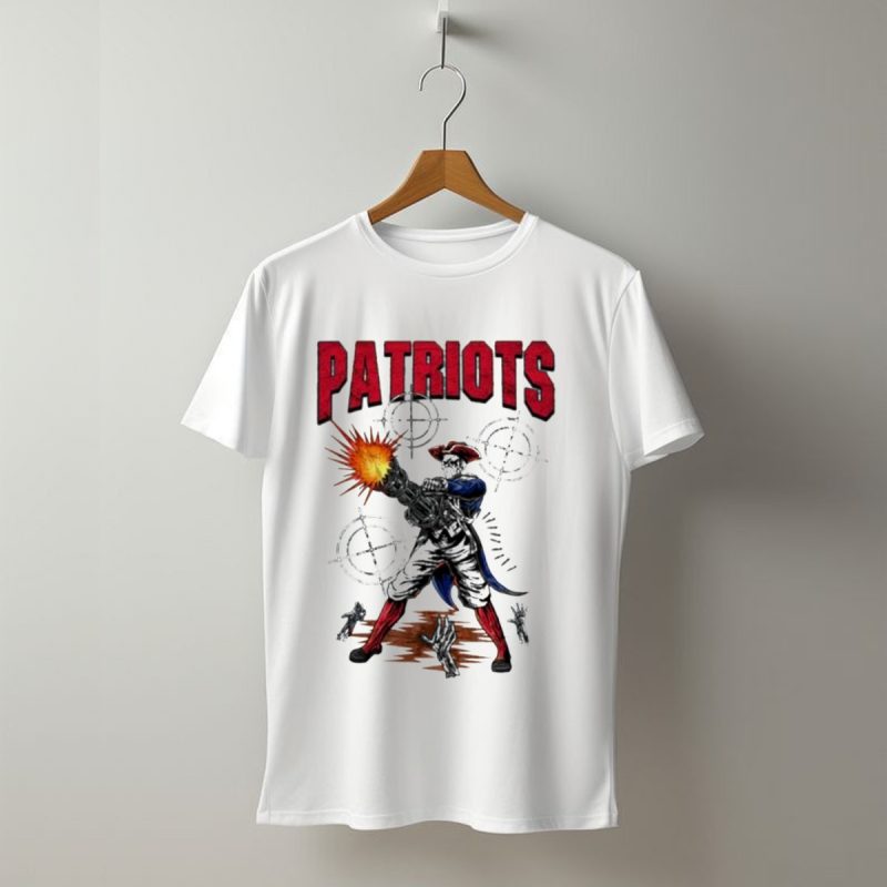 Patriots Skeleton Shooting With Rifle And Targets T Shirt T Shirt 1