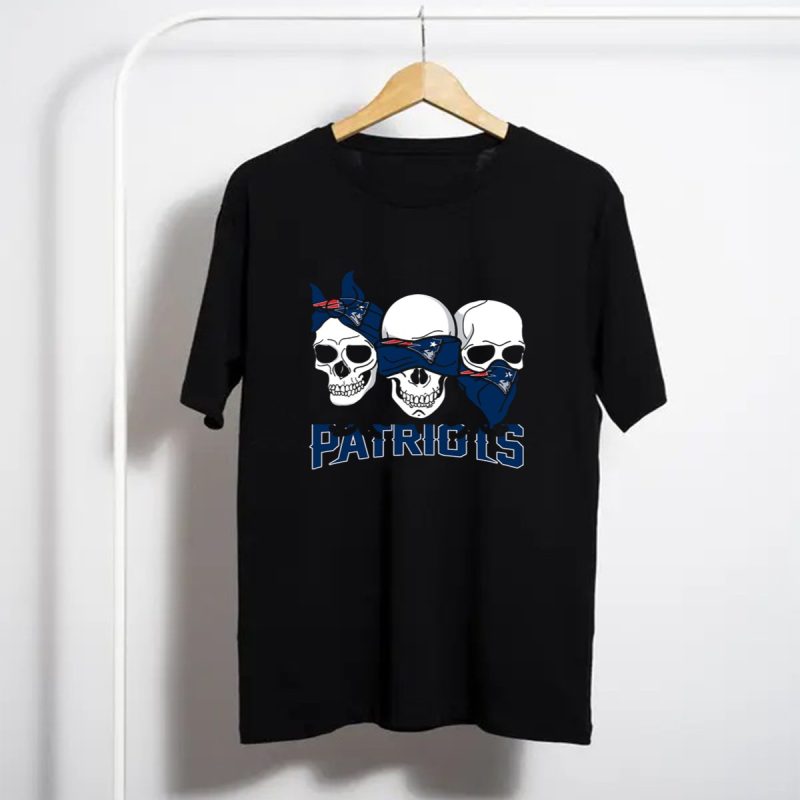 Patriots Skulls Three New England Helmets T Shirt T Shirt 1