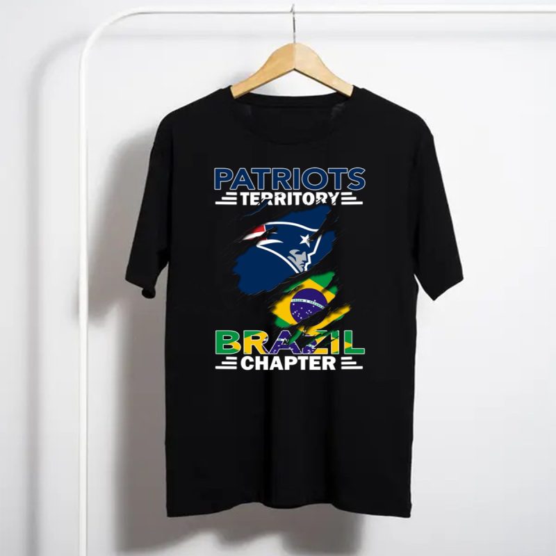Patriots Territory Brazil Chapter New England Patriots Fan Club Brazil Flag T Shirt T Shirt 1