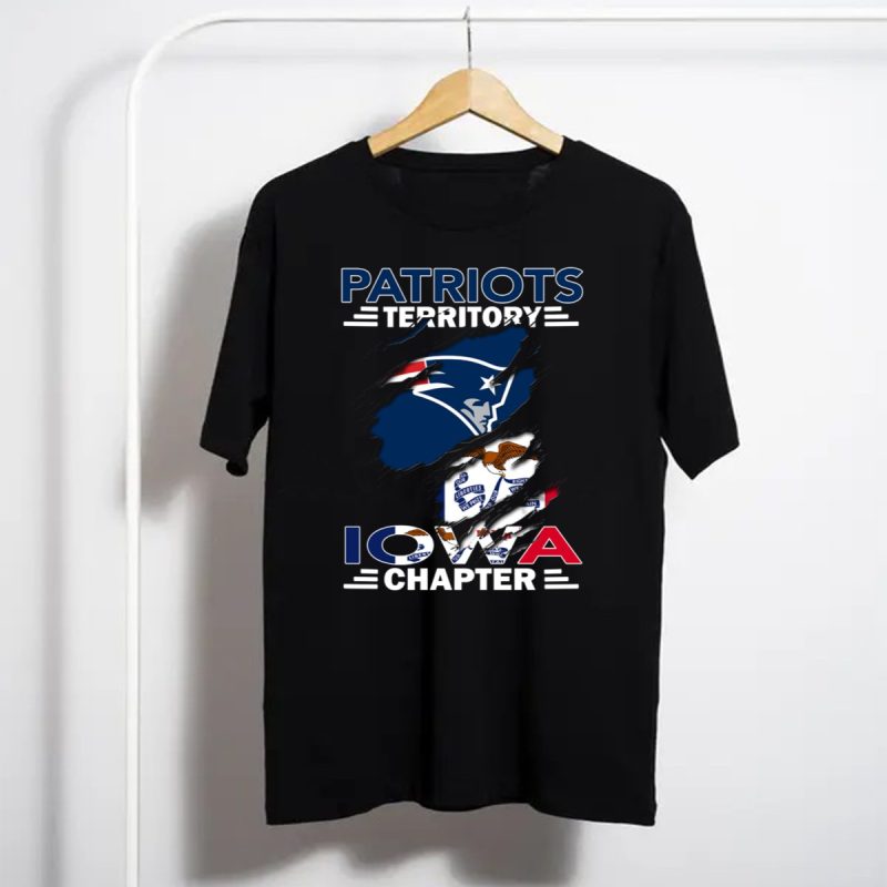 Patriots Territory Iowa Chapter New England Patriots Flag Emblem T Shirt T Shirt 1