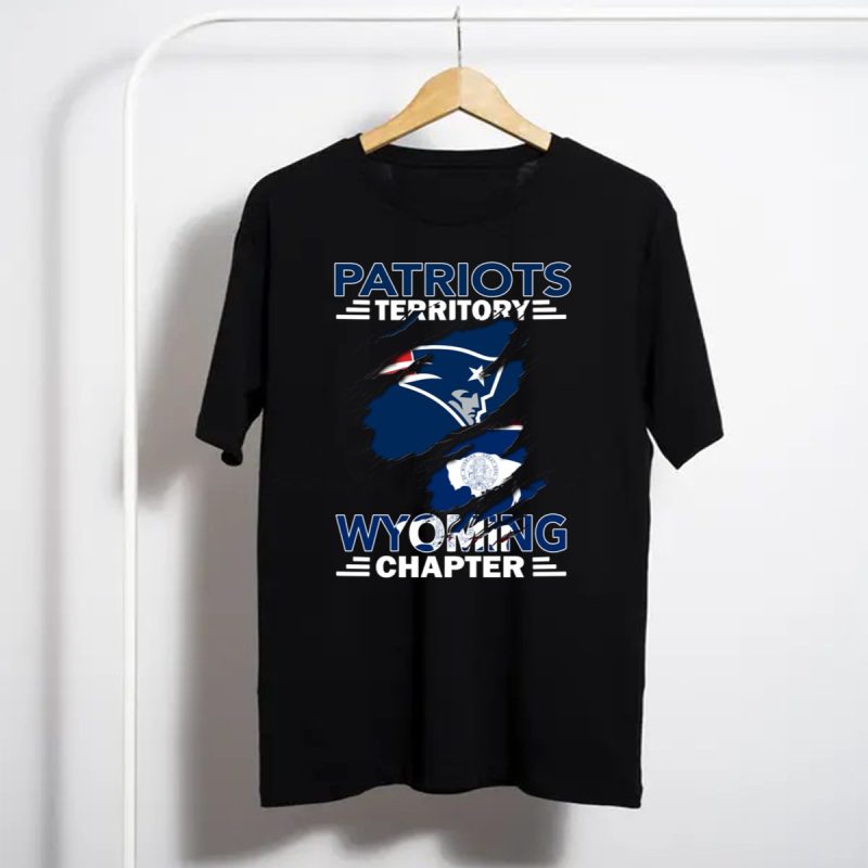 Patriots Territory Wyoming Chapter New England Patriots Logo And Wyoming Flag Elements T Shirt T Shirt 1