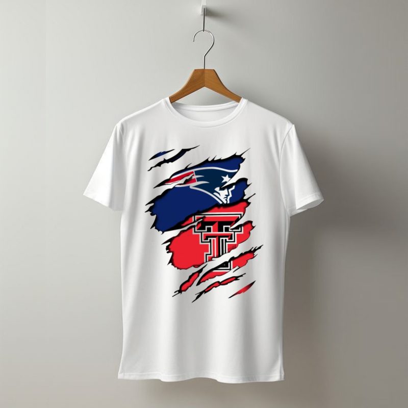 Patriots Texas Tech Dual Logo Fusion T Shirt T Shirt 1