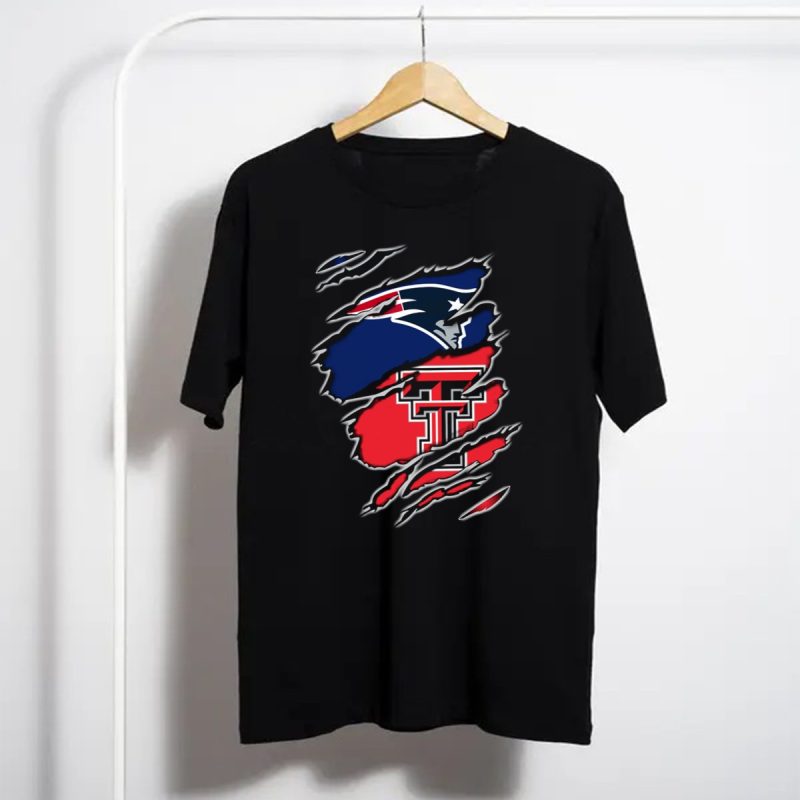 Patriots Texas Tech Raiders Football Rip Claw Marks T Shirt T Shirt 1