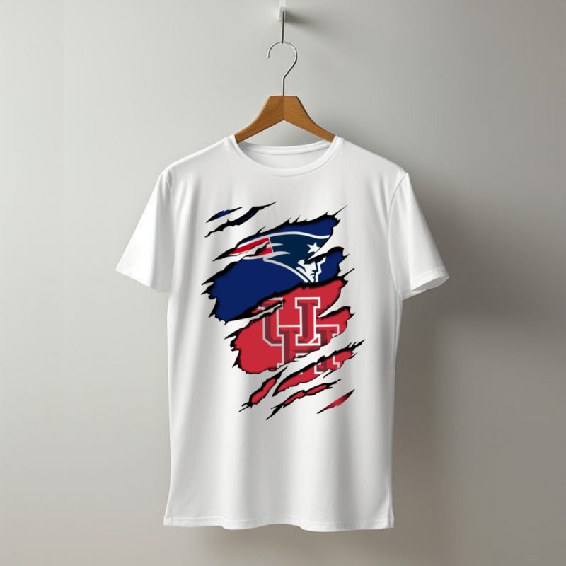 Patriots Uh Houston Claw Mark Fusion T Shirt T Shirt 1