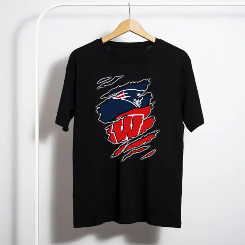 Patriots Wisconsin Badgers Logo Fusion T Shirt T Shirt 1