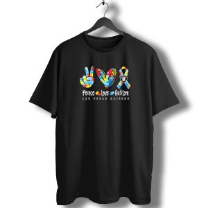 Peace Love Autism Las Vegas Raiders Nfl Puzzle T-Shirt