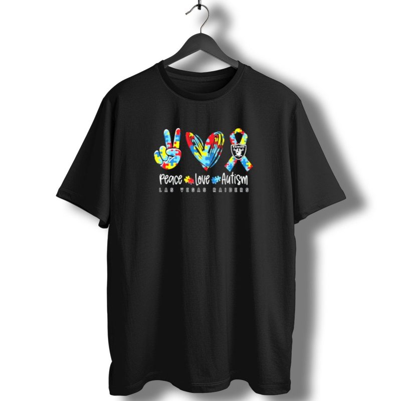 Peace Love Autism Las Vegas Raiders Nfl Puzzle T Shirt 1 T Shirt 1