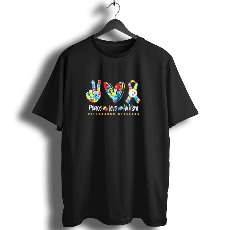 Peace Love Autism Pittsburgh Steelers Nfl Puzzle T Shirt 1 T Shirt 1