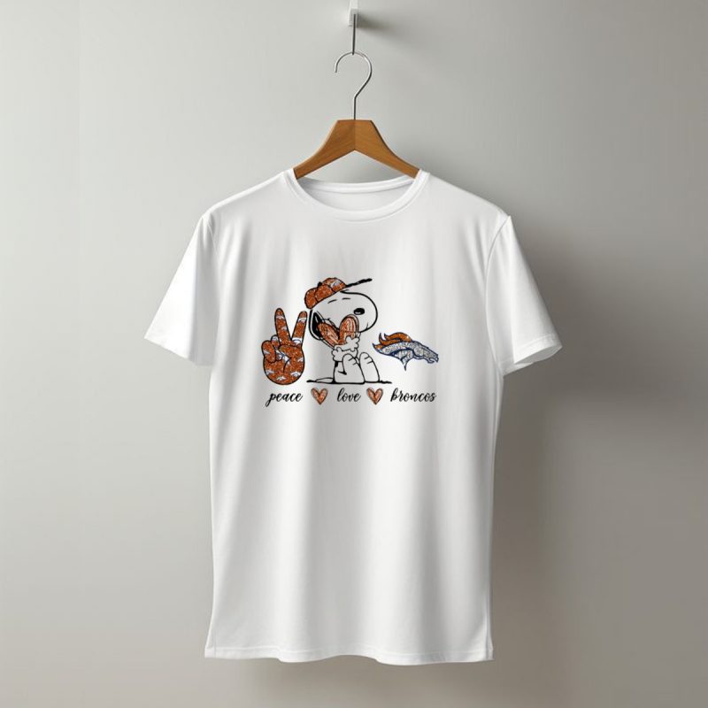 Peace Love Denver Broncos Snoopy Nfl Fan T Shirt 1 T Shirt 1