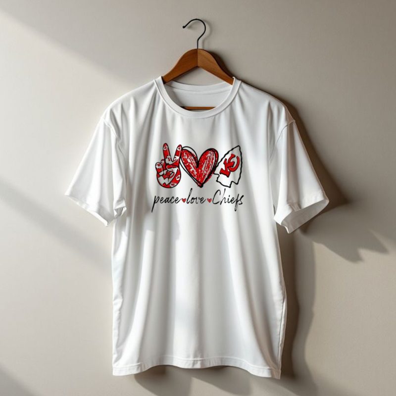 Peace Love Kc Chiefs T Shirt T Shirt 1 1