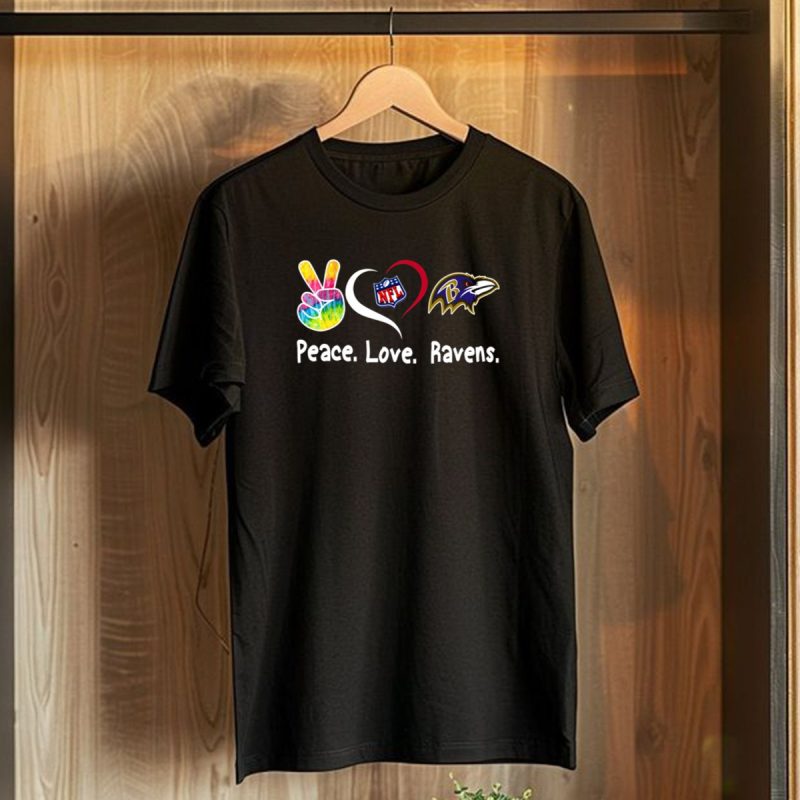 Peace Love Nfl Baltimore Ravens T Shirt 1 T Shirt 1
