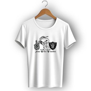 Peace Love Raiders Snoopy Nfl Team T-Shirt