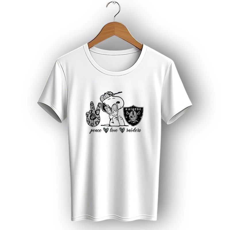 Peace Love Raiders Snoopy Nfl Team T Shirt 1 T Shirt 1