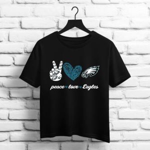 Peace love Philadelphia Eagles logo shirt