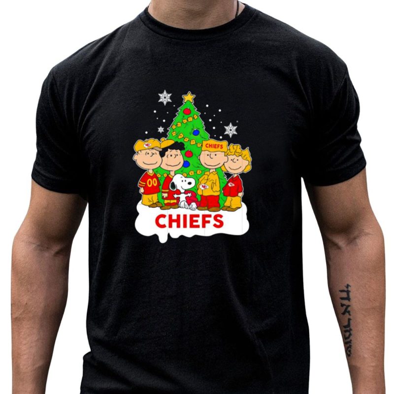 Peanuts Characters Chiefs Christmas Tree T Shirt T Shirt 1 1