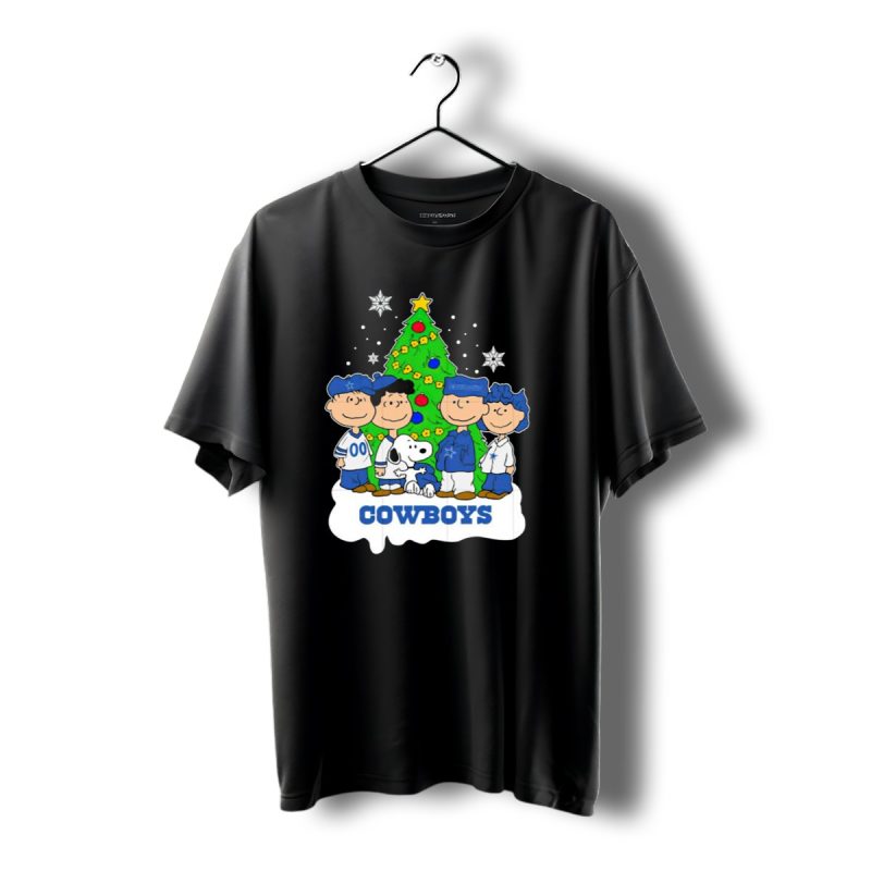 Peanuts Characters Dallas Cowboys Christmas Tree Cowboys T Shirt 1 T Shirt 1 1