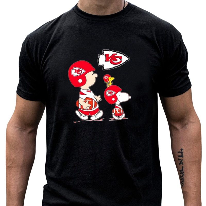 Peanuts Characters In Kansas City Chiefs Football Gear With Kc T Shirt T Shirt 1 1