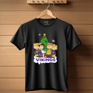 Peanuts Characters Vikings Christmas Tree Minnesota Vikings Holiday T Shirt