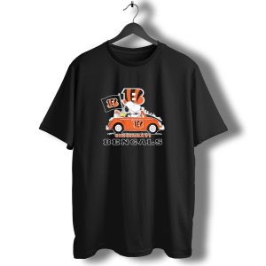 Peanuts Cincinnati Bengals Snoopy Driving Car Welcome to the Pound T-Shirt