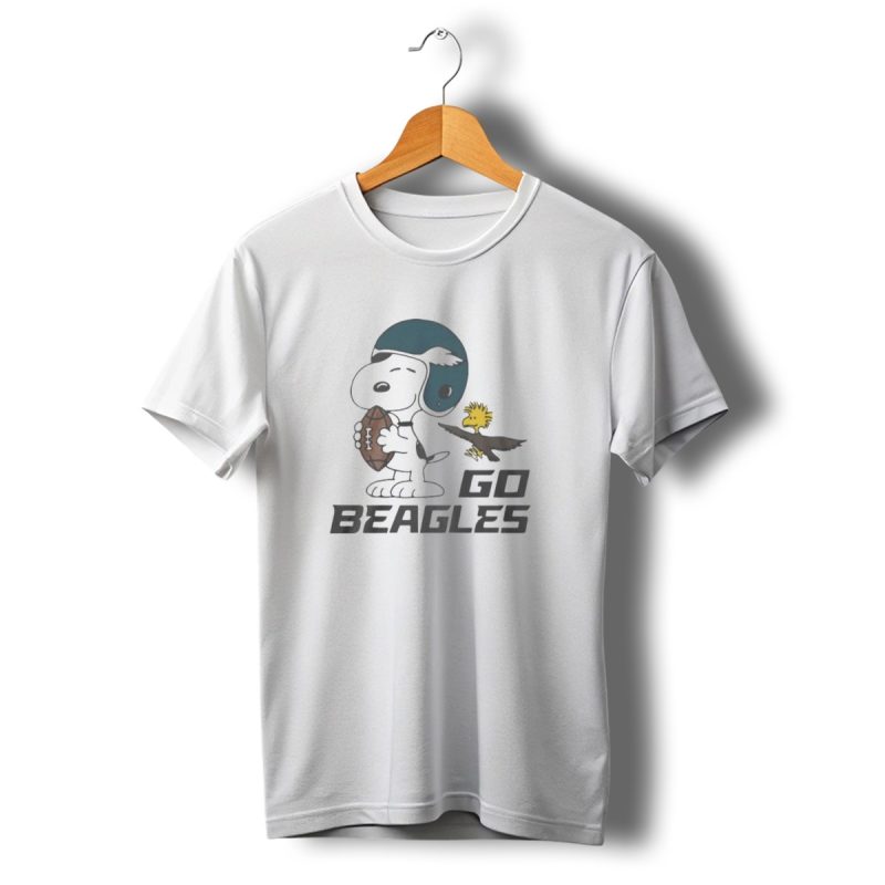 Peanuts Go Beagles Football Snoopy Woodstock Helmet Icon T Shirt T Shirt 1 1