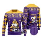 Peanuts Snoopy Minnesota Vikings Funny Charlie Brown Ugly Sweater