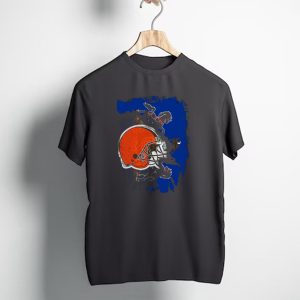 Pennsylvania State Flag with Cleveland Browns Helmet T-Shirt