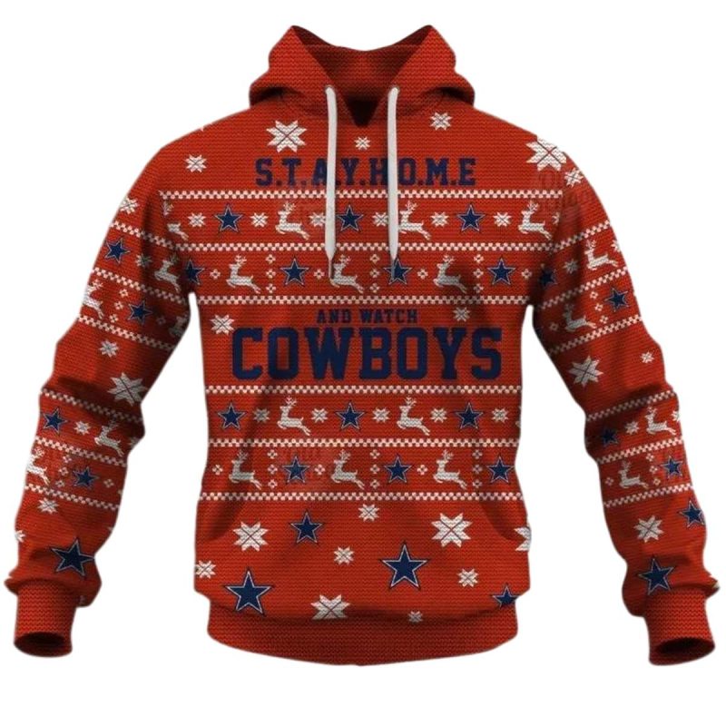 Personalize Dallas Cowboys Ugly Christmas Sweater Style 2025 Aop Hoodie 1