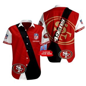 Personalized 49ers Game Day Colorblock Hawaiian Shirt