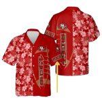 Personalized 49ers Logo And Floral Team Design Hawaiian Shirt